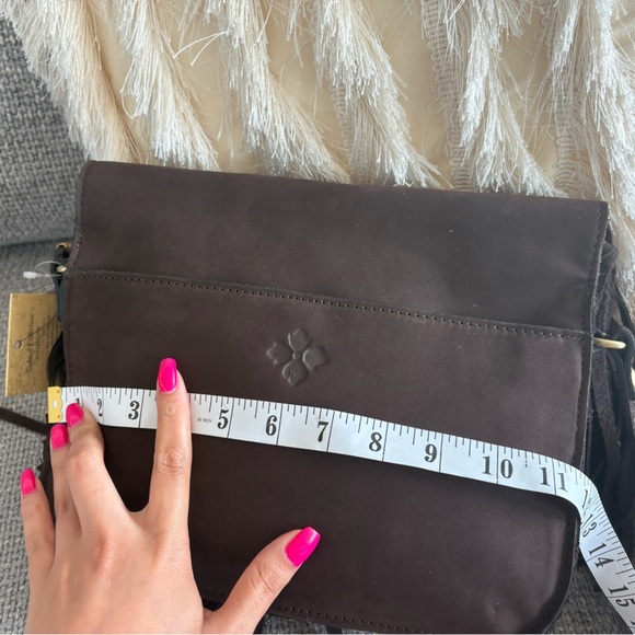 Patricia Nash Nubuck Suede Crossbody – Chocolate - Picture 14 of 16